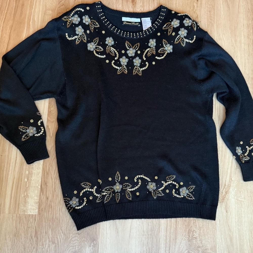 Vintage Dana Scott Beaded Sweater